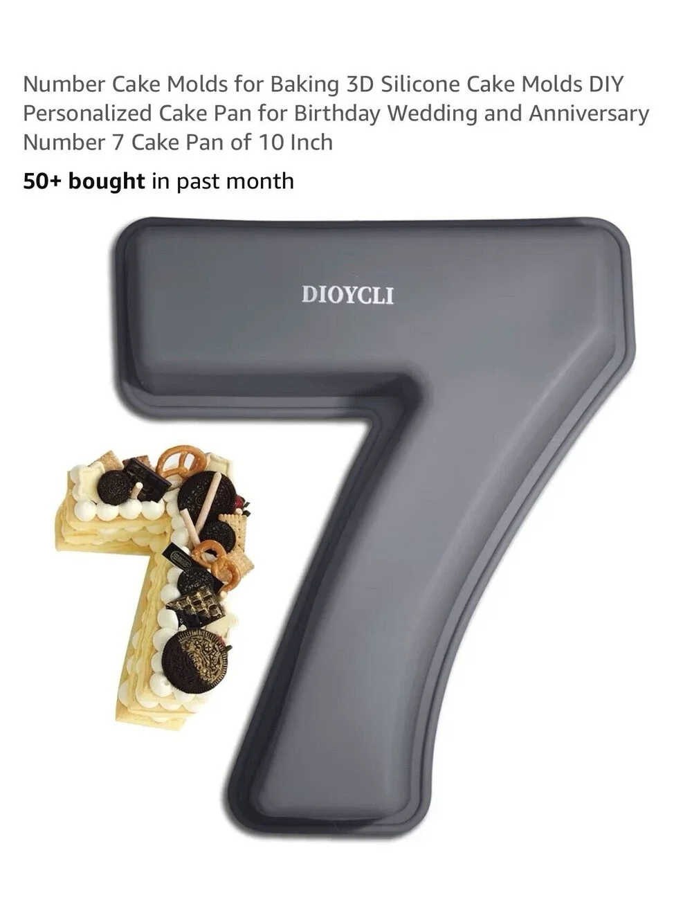 Brand New #7 Seven Number Cake Mold